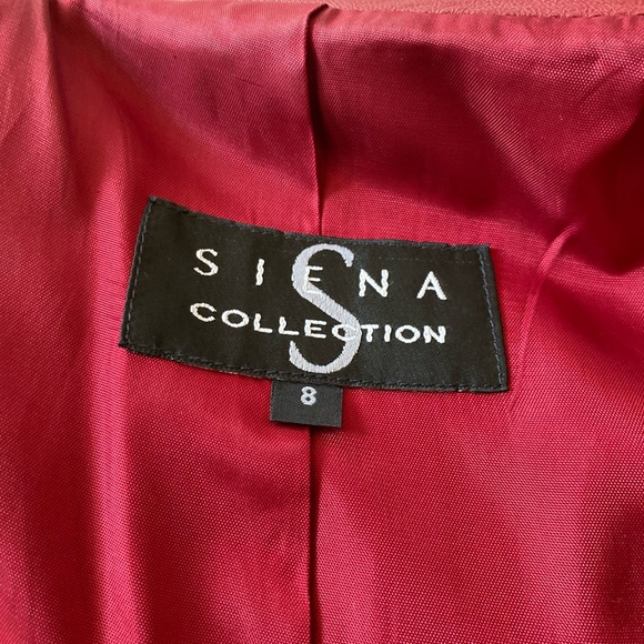 🍂 Vintage Siena Collection red leather cropped moto jacket sz 8 - Picture 9 of 14